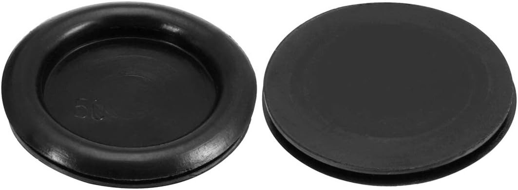 10Pcs Wire Protector Oil Resistant Armature Rubber Grommets 50mm Mounting Dia Black