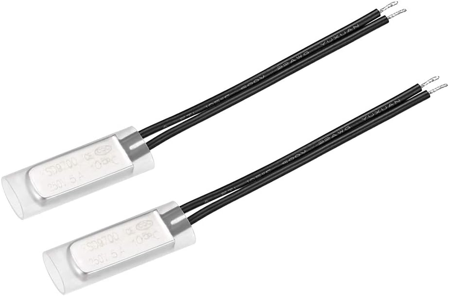 KSD9700 Thermostat, 105℃ Normally Close Temperature Switch Thermal Switch, 5A Metal Head Temperature Controller 2pcs