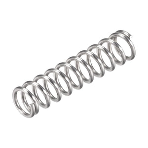 Compression Spring,304 Stainless Steel,12mm OD,1.6mm Wire Size,27.5mm Compressed Length,50mm Free Length,63.2N Load Capacity,Silver Tone,10pcs