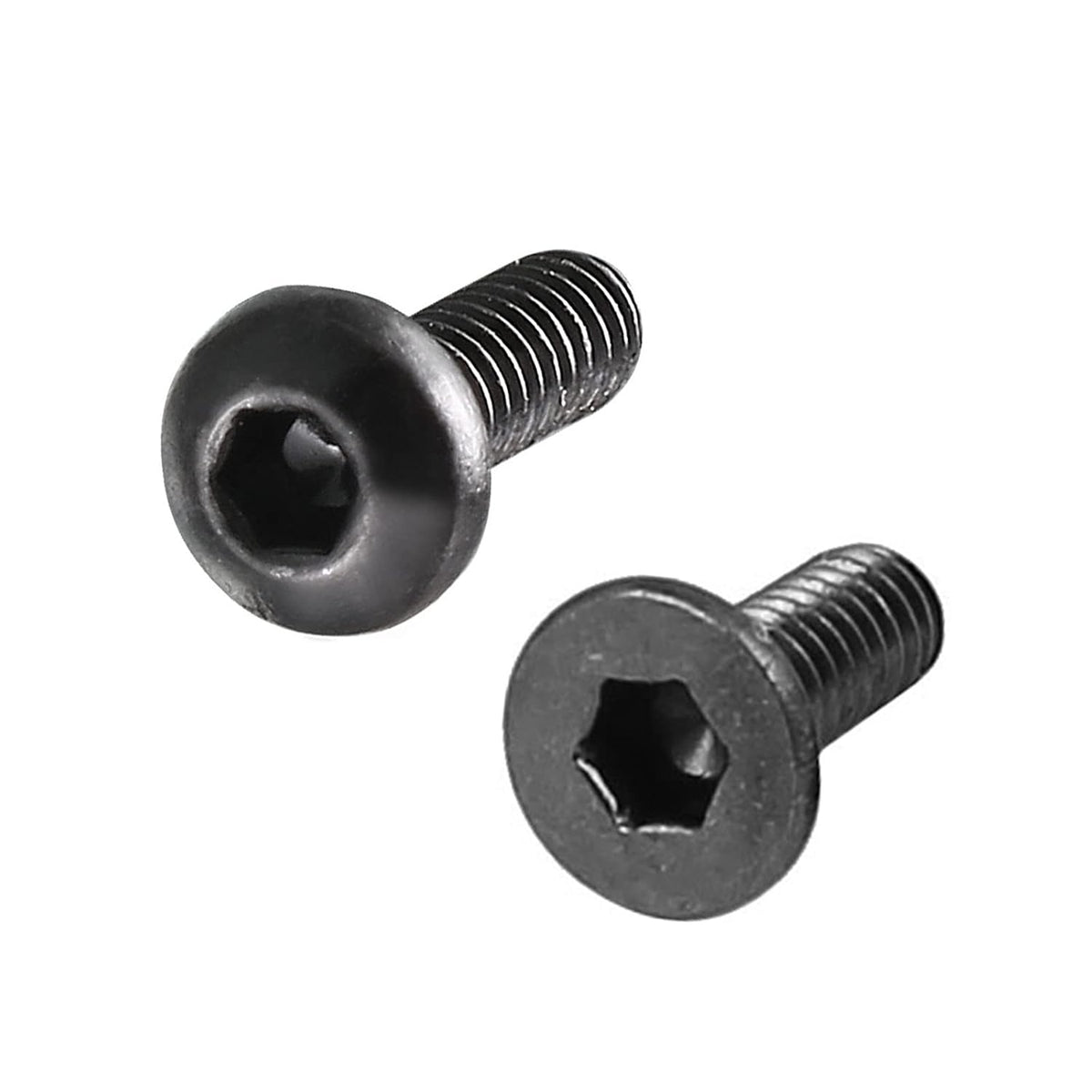 M2x6mm Thread Button Head Hex Socket Cap Screw Bolt 100pcs, Flat Head Hex Socket Cap Screw Bolt 50pcs