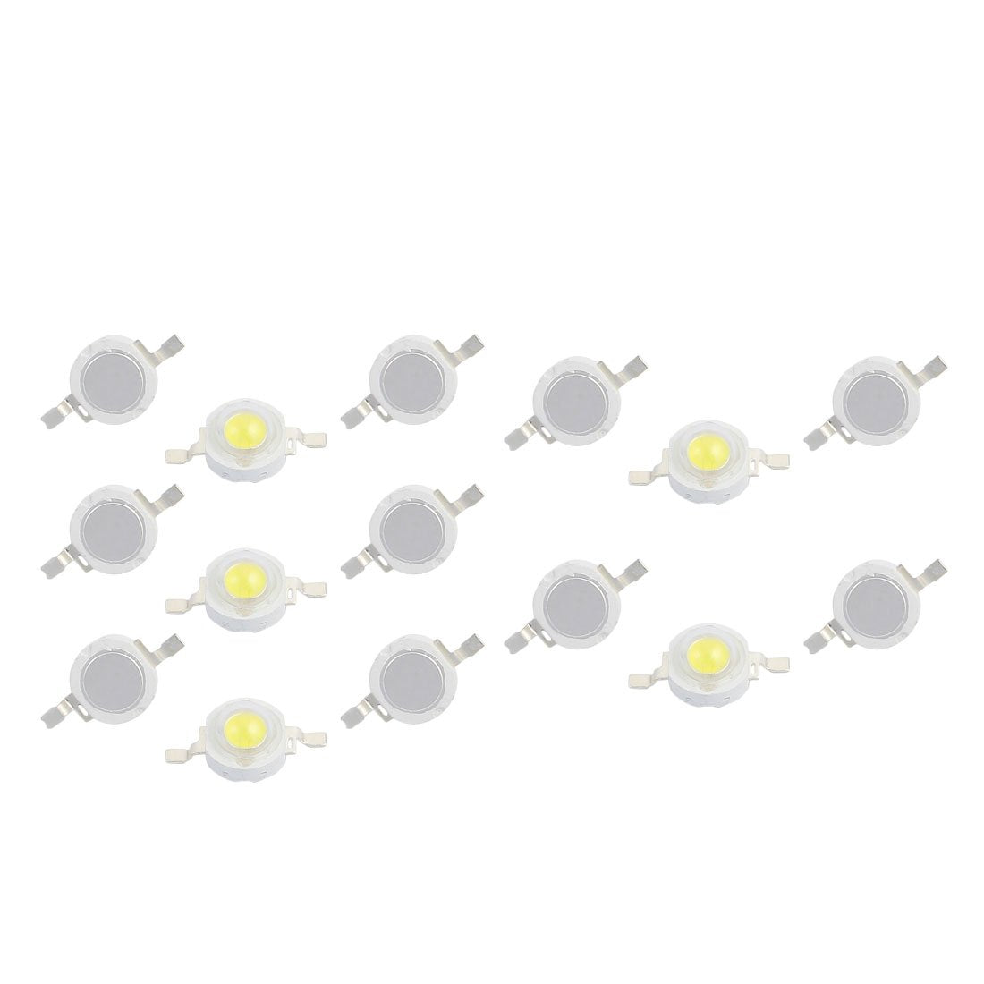 15 Pcs DC 3-6V 1W Warm White Surface Mounted Devices LED Lamp Bead 475-525LM 3000K
