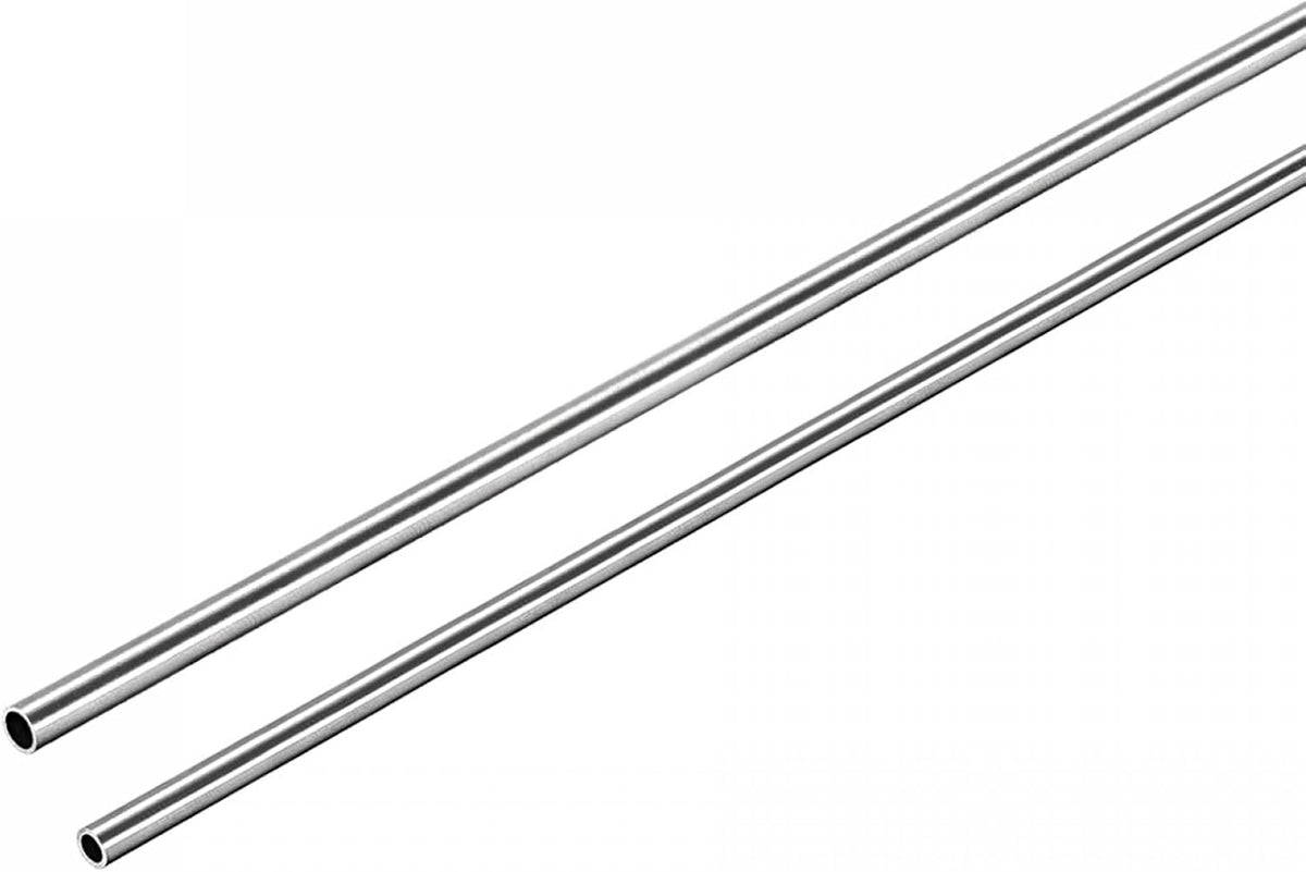 304 Stainless Steel Tubing 3mm/4mm OD 0.2mm Wall Thickness 250mm Length Pack of 2