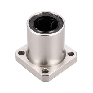 a14041900ux0492 LMK20UU 20mm Inner Dia 4 Bolt Flange CNC Router Linear Motion Bearing, 1.7" Width, 0.8 Carbonsteel/Rubber