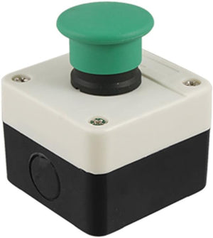 AC 240V 3A Green Momentary Mushroom Push Button Switch