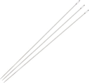 25Pcs Beading Needles Fine Thin Long Straight Sewing Embroidery Threads Stainless Steel 3.94 Inch