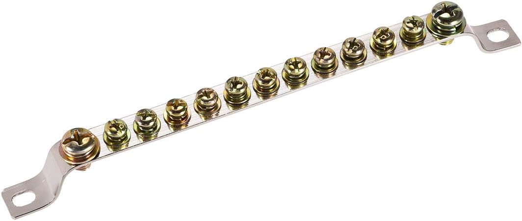 Terminal Block Connector Bar 13 Positions Single Row Ground Wire Bridge Design Electric Barrier Bar