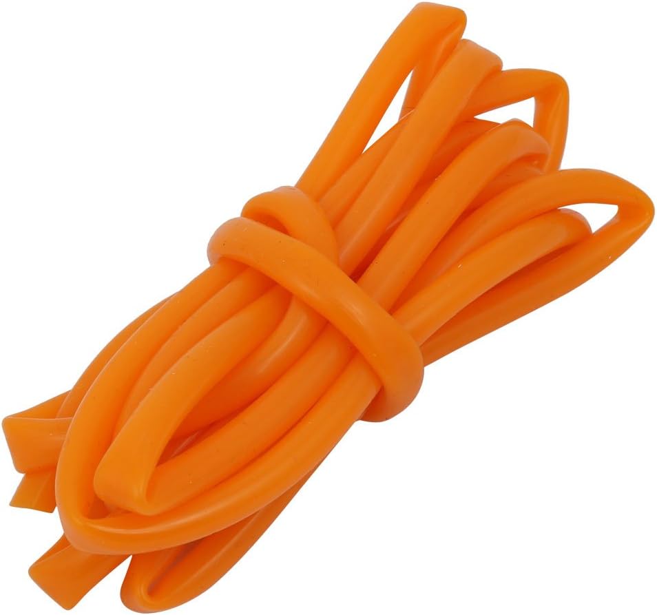 5mm x 7mm Dia Heat-Resistant Silicone Rubber Tube Hose Pipe Orange 2M Long