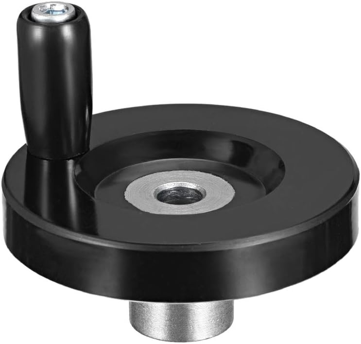 Hand Wheel 63mm Diameter 8mm Hole Diameter for Milling Machine, Lathe, Grinder; Black, Plastic, Metal
