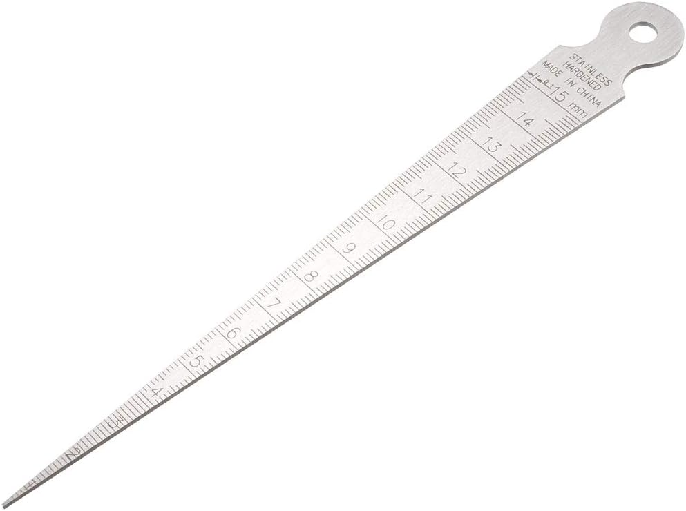 Taper Guage 1-15mm Stainless Steel Feeler Welding Gauge Gap Hole Measuring Tool