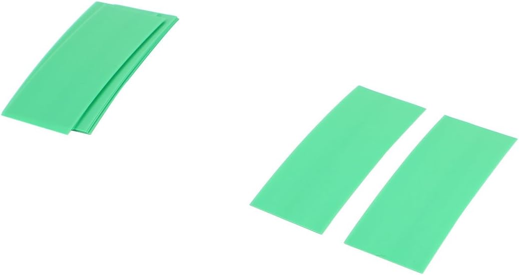 10pcs 72mm x 18.5mm PVC Heat Shrink Tubing Green for 1 x 18650 Battery