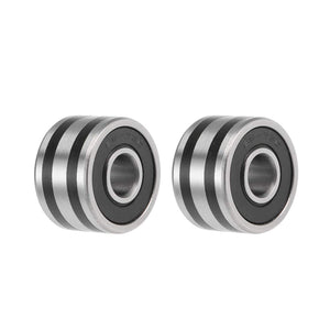B8-23D Deep Groove Ball Bearings 8mm x 23mm x 14mm Double Sealed Chrome Steel P0(ABEC1) 2pcs