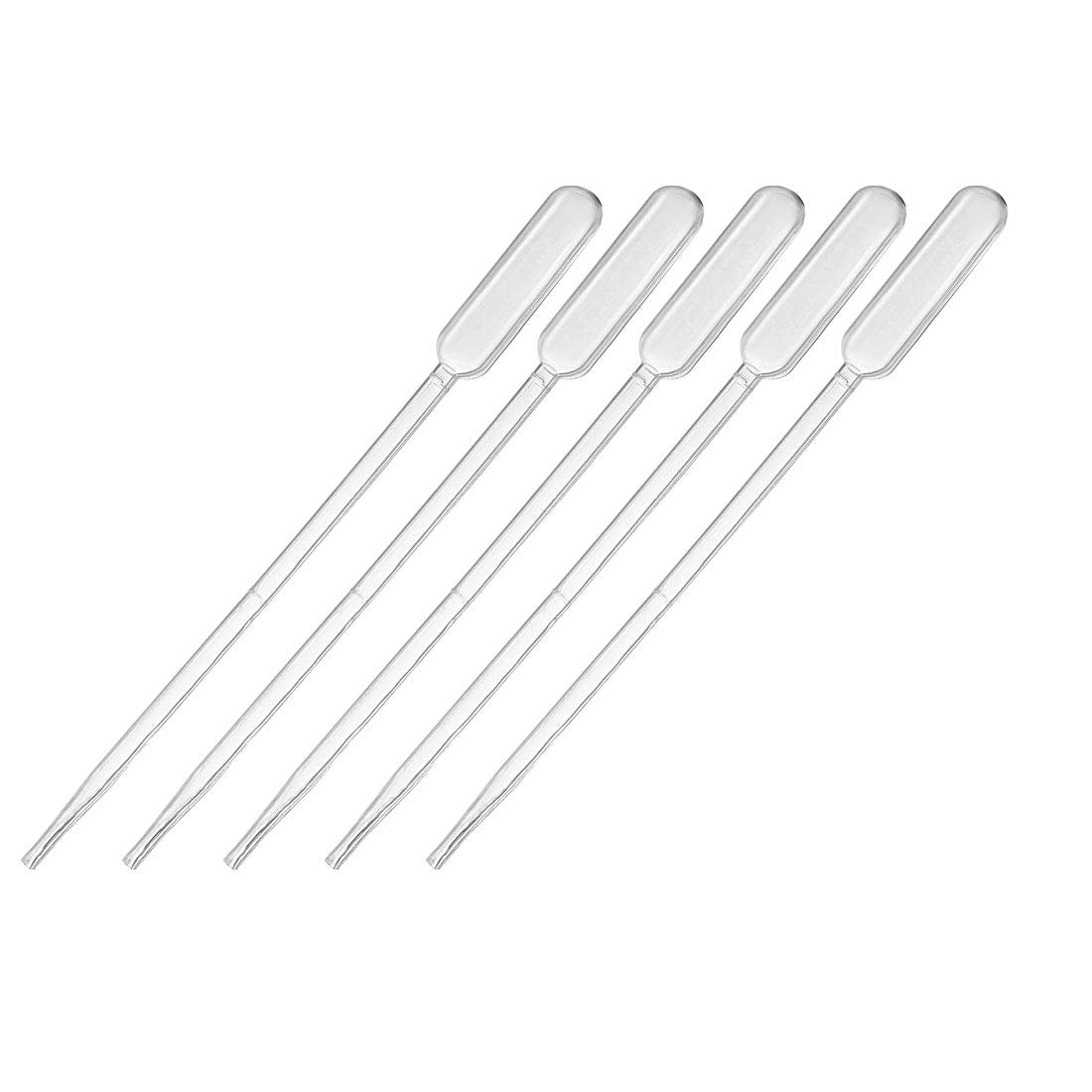20 Pcs Plastic Disposable Pipettes 0.5ml, Clear Transfer Pasteur Pipettes, 112mm Length, Liquid Dropper for Lab