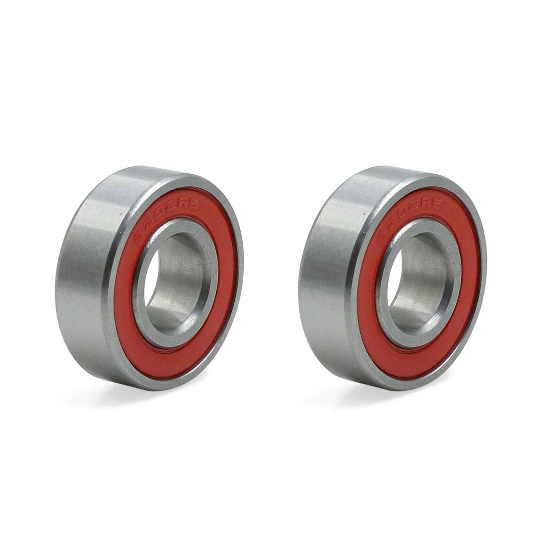 2pcs 6202RS 15mm x 35mm x 11mm Double Sealed Deep Groove Ball Bearing for Automotive
