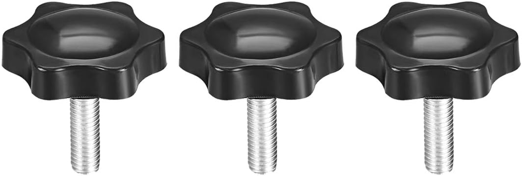 Clamping Handle Screw Knobs Handle Star Knob M6 x 20mm Male Thread 3pcs
