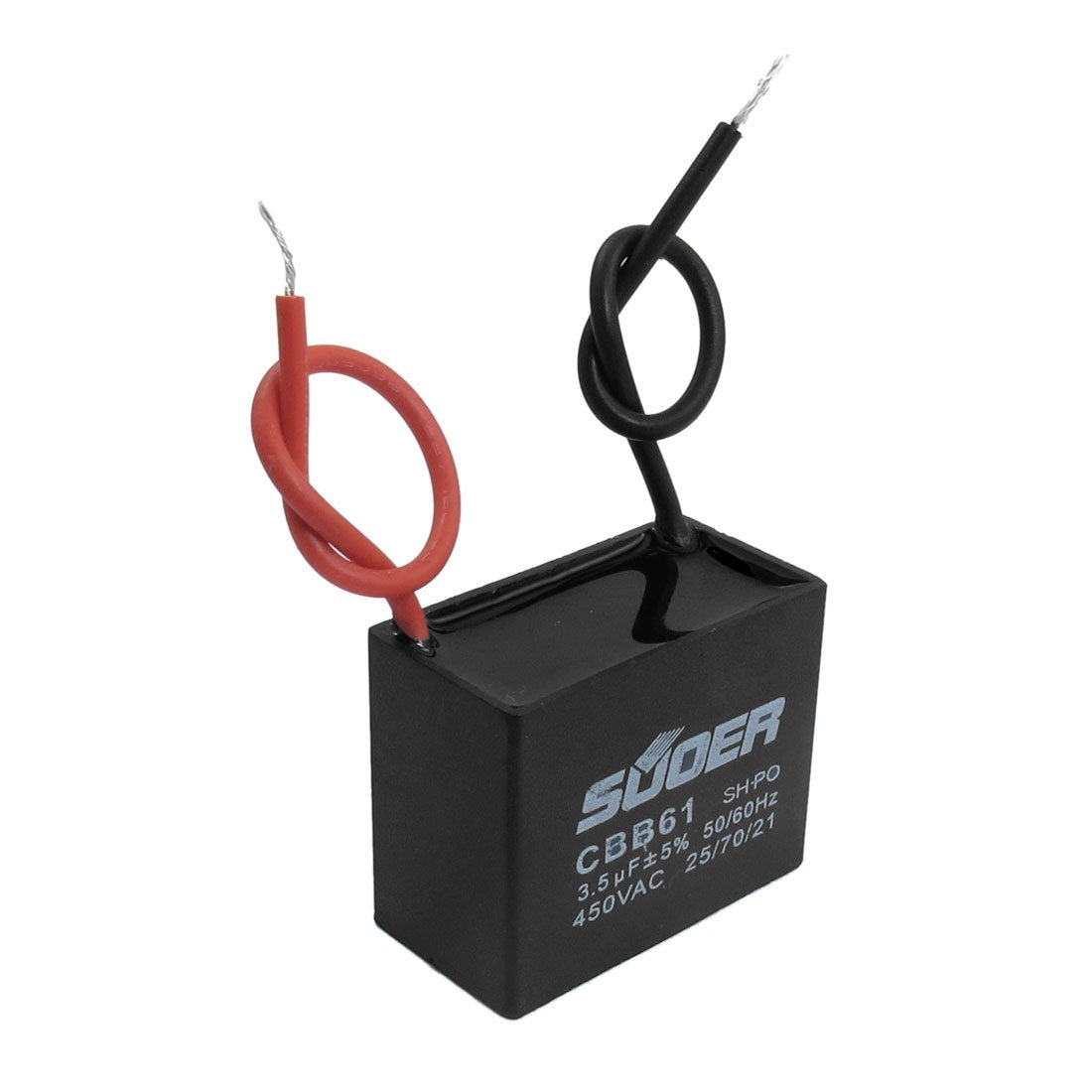 CBB61 Rectangular Capacitor for Motor Running, 3.5uF, AC 450V