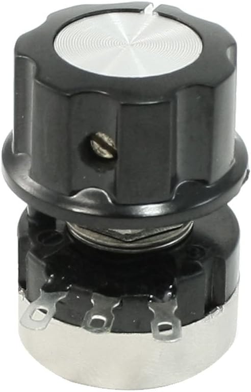 RV24YN20S 5K ohm Single Turn Carbon Film Rotary Taper Potentiometer w Knob