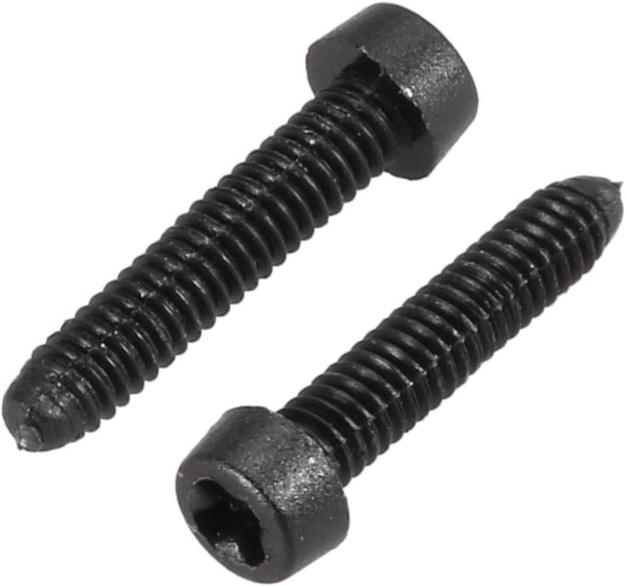 M2 x 10mm Plastic Phillips Pan Head Machine Screws Black 100 PCS