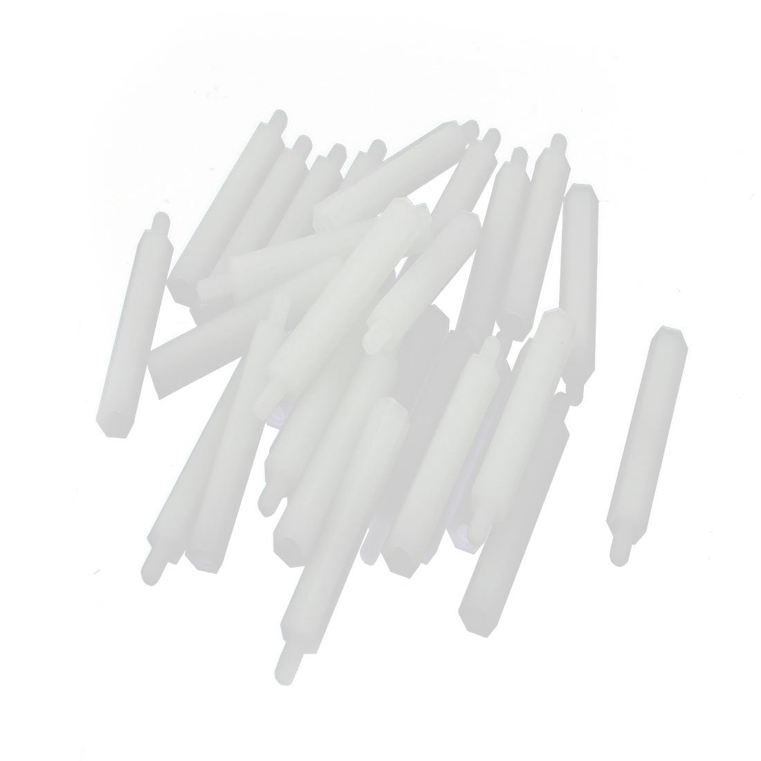 30 Pcs M3 35mm+6mm Female/Male Nylon Hex Standoff PCB Pillar Spacer