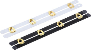 2 Set Corset Busk, 8 Inch White,Black Steel Boning Support with Gold Buttons Spring Steel Corset Busk Corset Boning for Sewing Corset Making Gown Wedding Dress