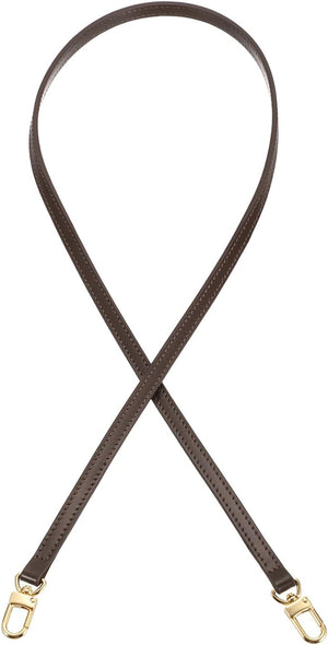 43.3 Inch Genuine Leather Purse Strap, 0.43 Inch Wide Shoulder Bag Strap Replacement Purse Straps Replacement for Women DIY Handbag Underarm Shoulder Bags, Brown