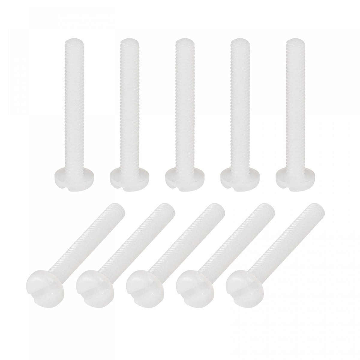 Nylon Machine Screws, M4x30mm Slotted Pan Head Fasteners Bolts for Electronics, Communications, Equipment, 15Pcs