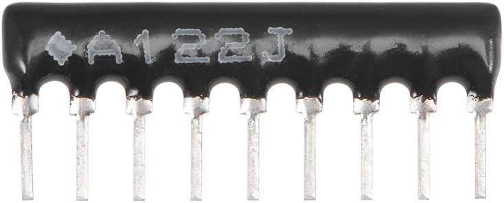 1.2K Ohm Resistor Network Array, 1/8W SIP-9 2.54mm Pitch, 5% Tolerance Bussed Type 10pcs