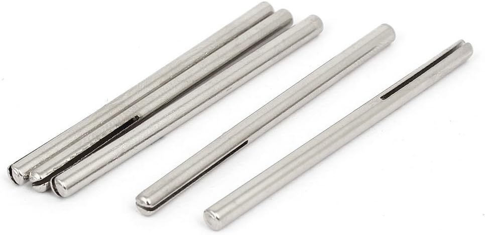 3mm 1/8 Inch Shank Dia Split Mandrel Silver Tone 5pcs for Abrasive Sandpaper