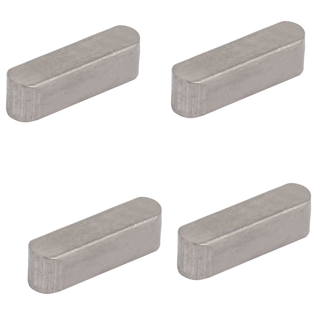 14mmx4mmx4mm 304 Stainless Steel Key Stock Keystock Silver Tone 4pcs