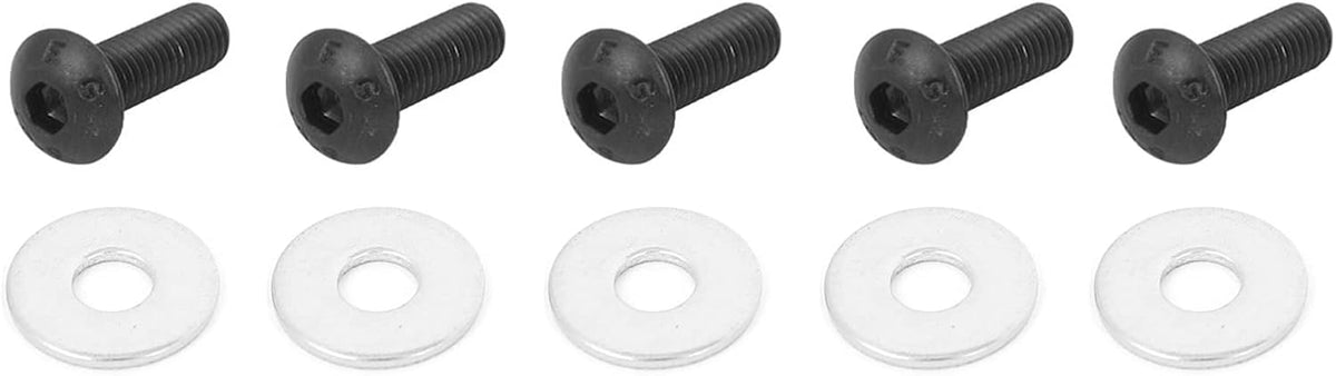M5x10mmx1mm Round Flat Washer 100pcs and M5x16mm Button Head Hex Socket Cap Screw 20pcs