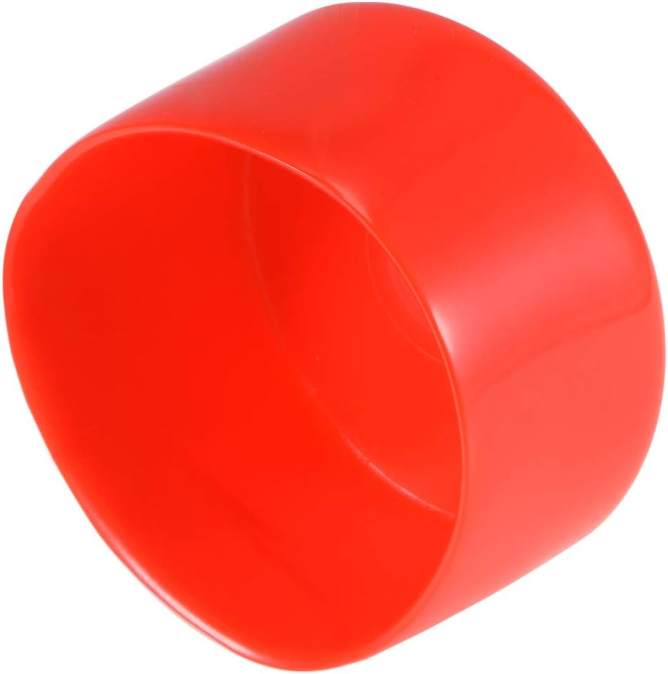 10pcs Rubber End Caps 2"(50mm) ID Vinyl Round End Cap Cover Screw Thread Protectors Red