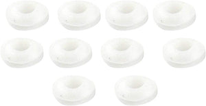 10 Pcs Wire Coil Protector Dual Side White Rubber Grommets 6mm