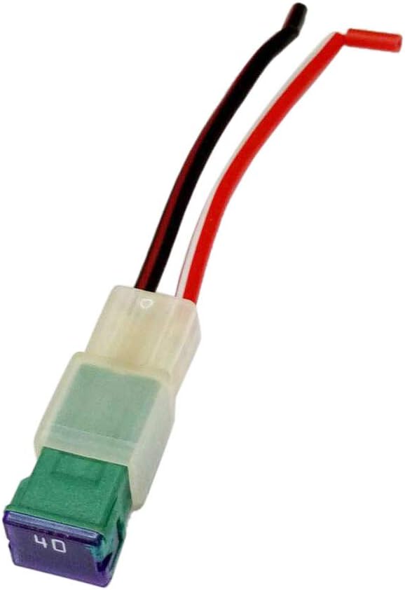 DC 32V 40A 2 Wire Leads Female Mini PAL Inline Fuse Holder Green for Car Auto