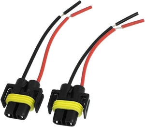 2 Pcs DC 12V Auto Car Headlight H11 Socket Harness Plastic Connector