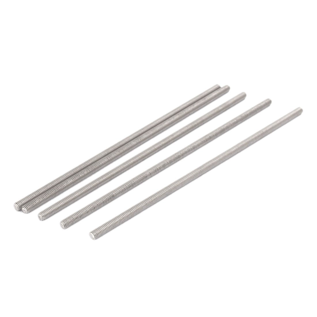 a16071500ux0127 M5 x 170 mm 304 Stainless Steel Fully Threaded Rod Bar Studs Fasteners 5 Pcs (Pack of 5)