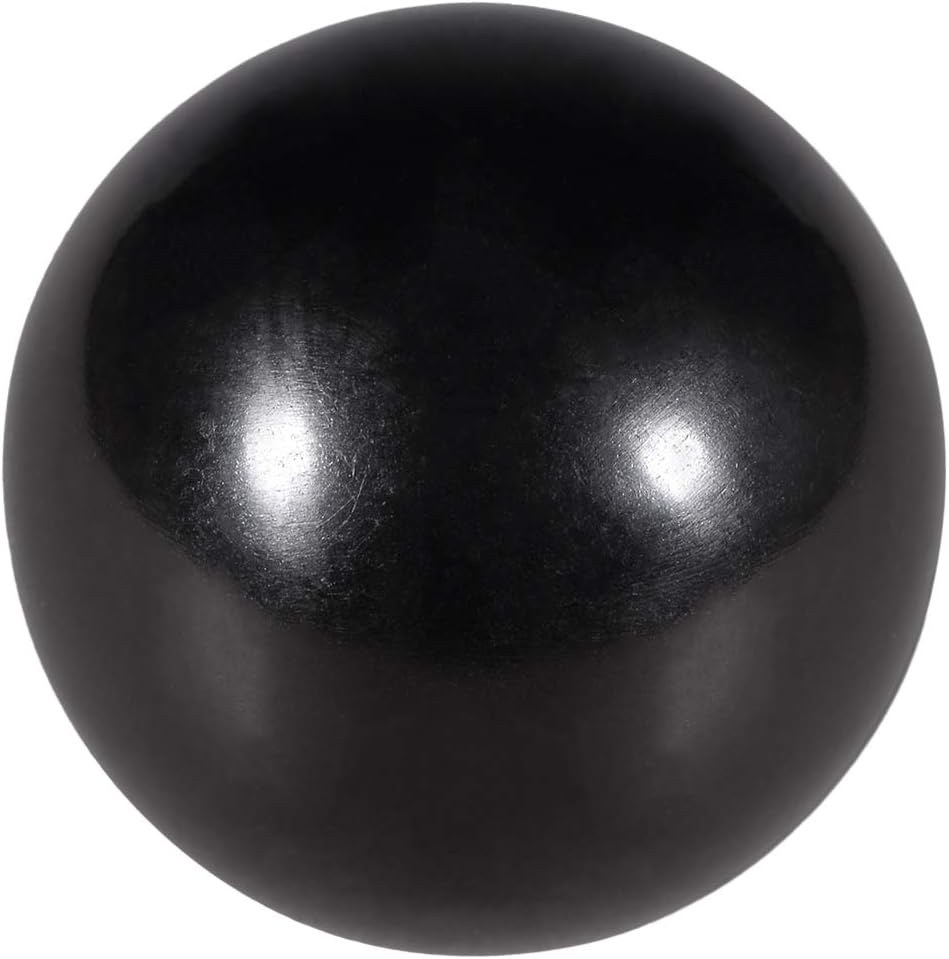 15 Pcs Thermoset Ball Knob M6 Female Thread Machine Handle 25mm Diameter Smooth Rim Black