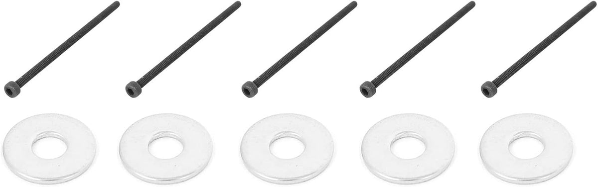 M2.5x6mmx0.5mm Round Flat Washer 100pcs and M2.5x50mm Hex Socket Head Cap Screw 20pcs