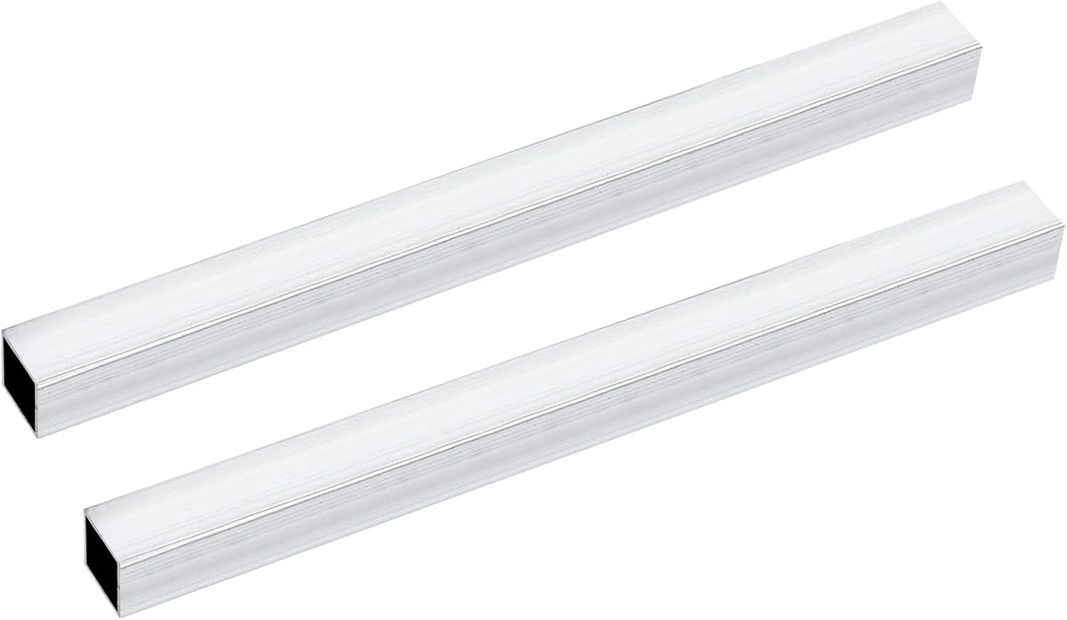 2Pcs 5/8" 6063 Square Aluminum Tube, 16mm x 16mm x 1mm Wall Thickness 204mm/8" Aluminum Industrial Straight Tube, Seamless Metal Tubing for Construction DIY Home Furniture