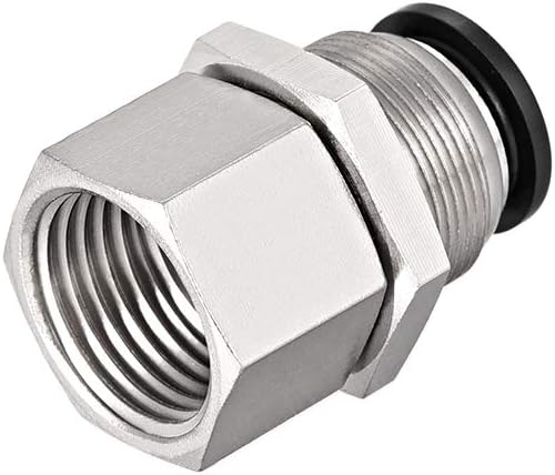 12mm Tube to 1/2NPT Push Lock Fitting, Bulkhead Union Air Fittings