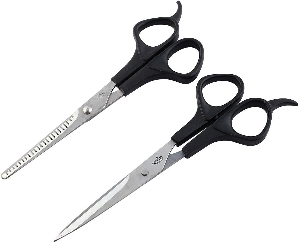 LinkMejor 2 Pcs Stainless Steel Cutting Thinning Hair Scissors