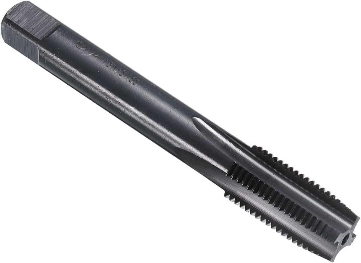 Straight Flute Thread Tap, 1/4-18 NPS Nitride Coated Screw Threading Tapping Tool Thread Milling Machine Taps, High-Speed Steel 6542 (HSS 6542)