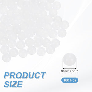 100Pcs Raised Panel Cabinet Door Spacers, 5/16"(8mm) Silicone Ball Stabilizers Bumpers for Cabinet Door Alignment Stress Distribution, White