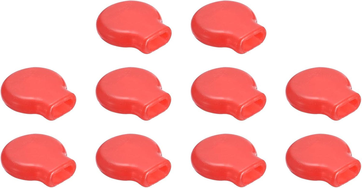 Earring Pads, 20pcs - Silicone Clip-on Earring Backs, Soft Earring Backs Replacements Earrings Cushions (Red,10x9mm)