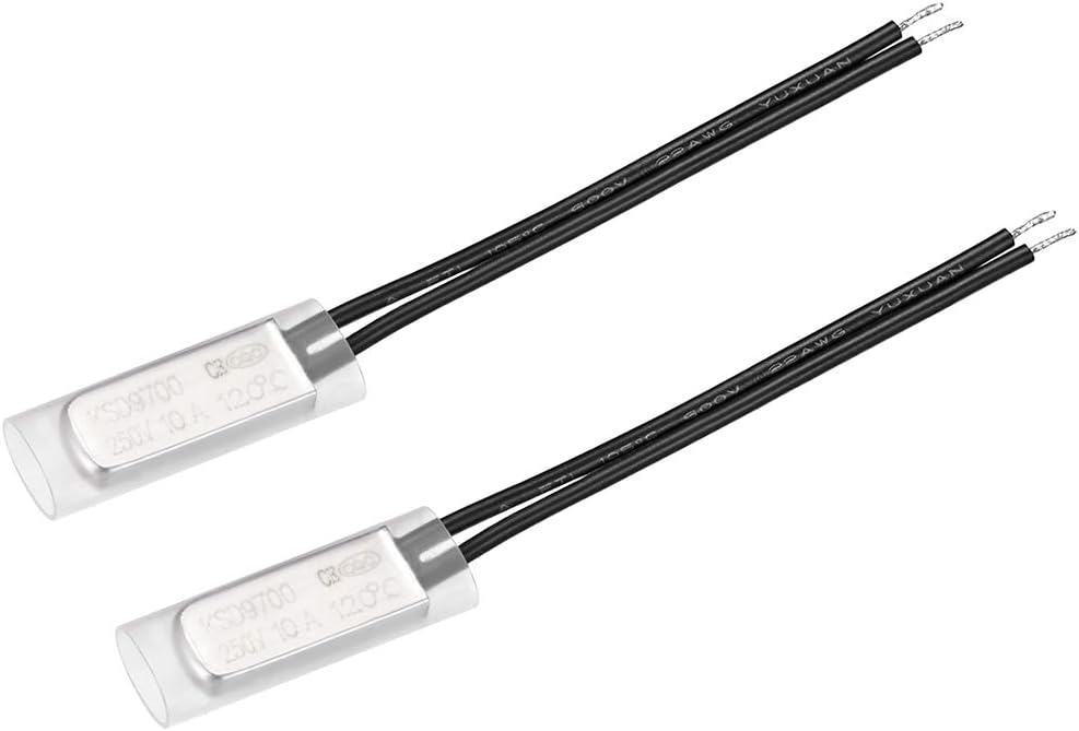 KSD9700 Thermostat, 120℃ Normally Close Temperature Switch Thermal Switch, N.C 10A Metal Temperature Controller 2pcs