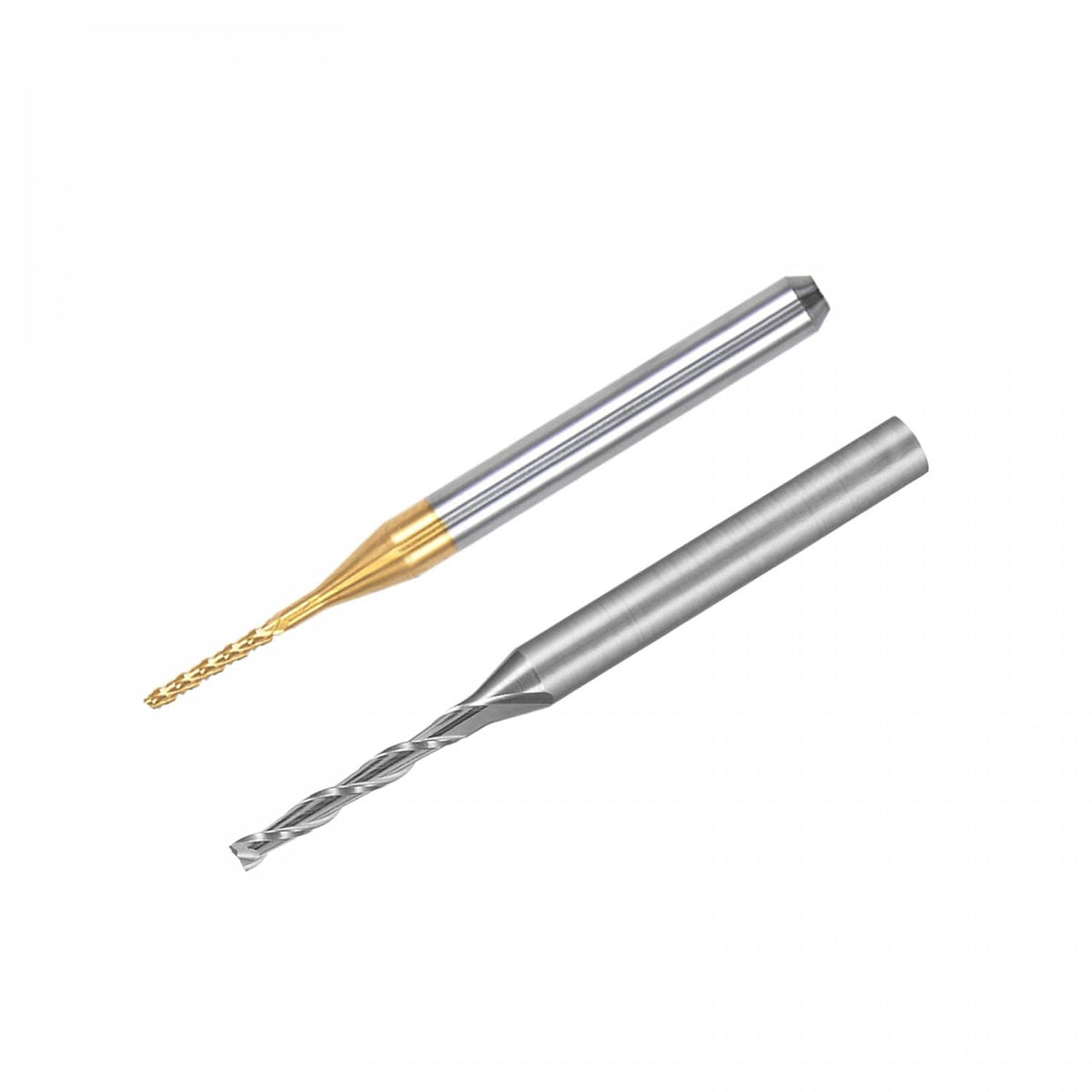 1mm Titanium Coat, 1.5mm x 12mm Carbide End Mill Cutter CNC Router Bits 1/8" Shank 15pcs