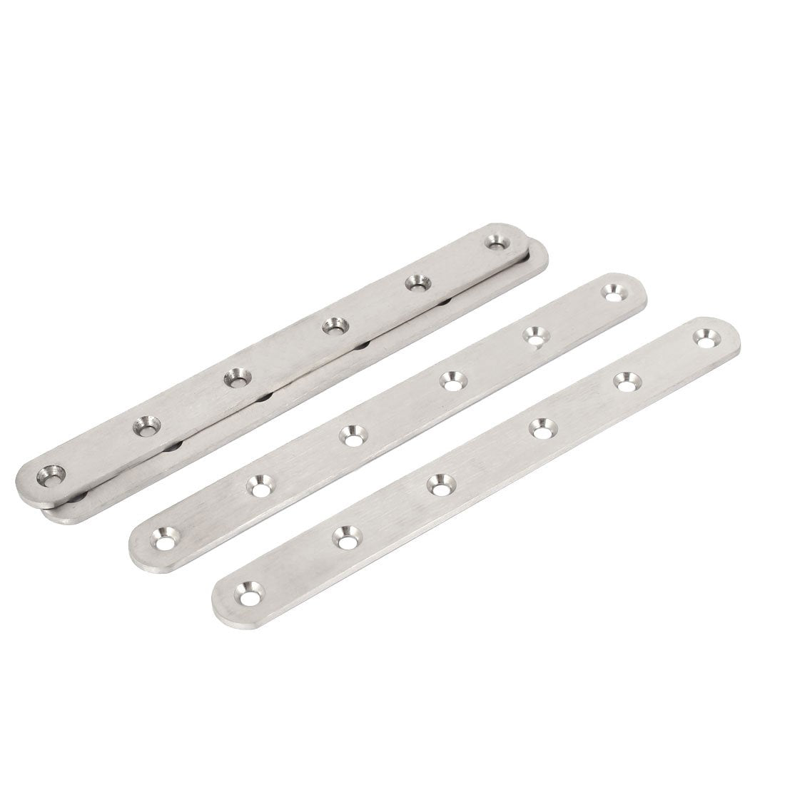 200mmx20mmx3mm Straight Flat Mending Repair Plate Fastener 4pcs