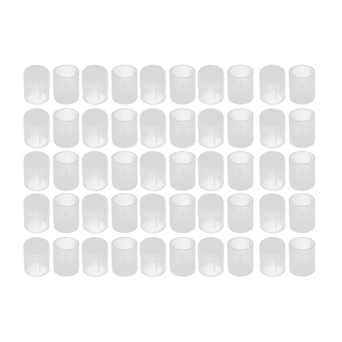 50Pcs 8mm Inner Dia PE Plastic End Cap Bolt Thread Protector Tube Cover