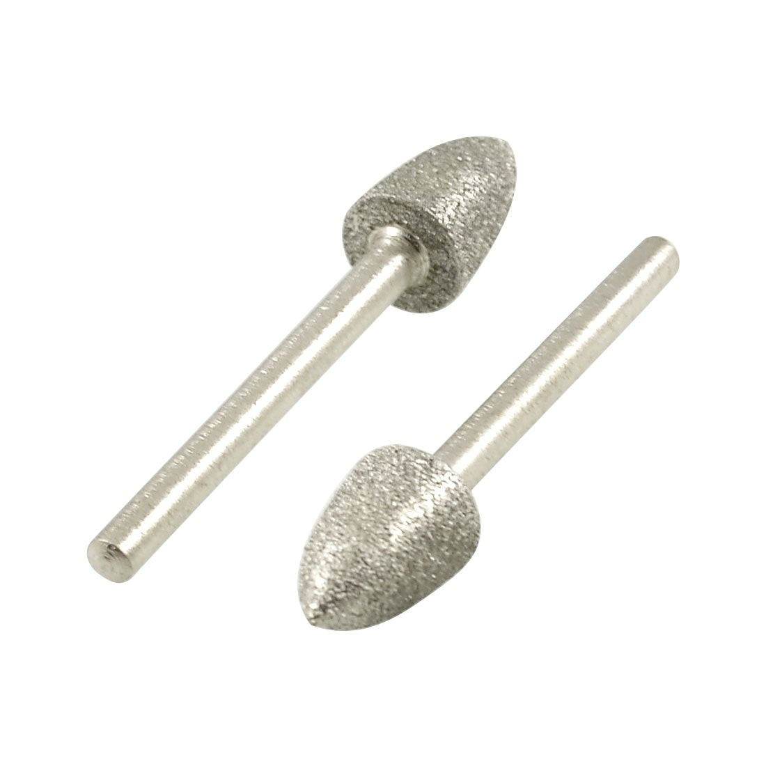 2 x 8mm Tapered Nose 3mm Shank Diamond Mounted Point Grinding Bits