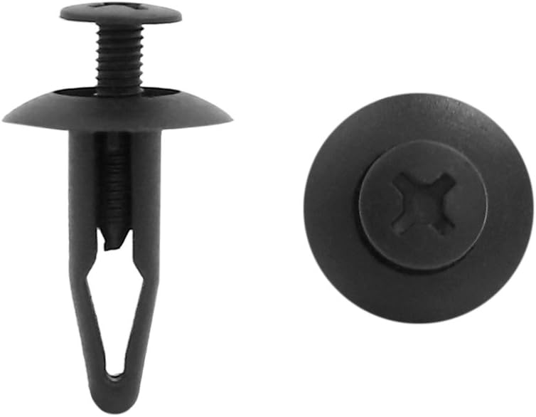 Car Interior Push in Expanding Screw Plastic Rivets Black 50PCS for 7.5mm Hole