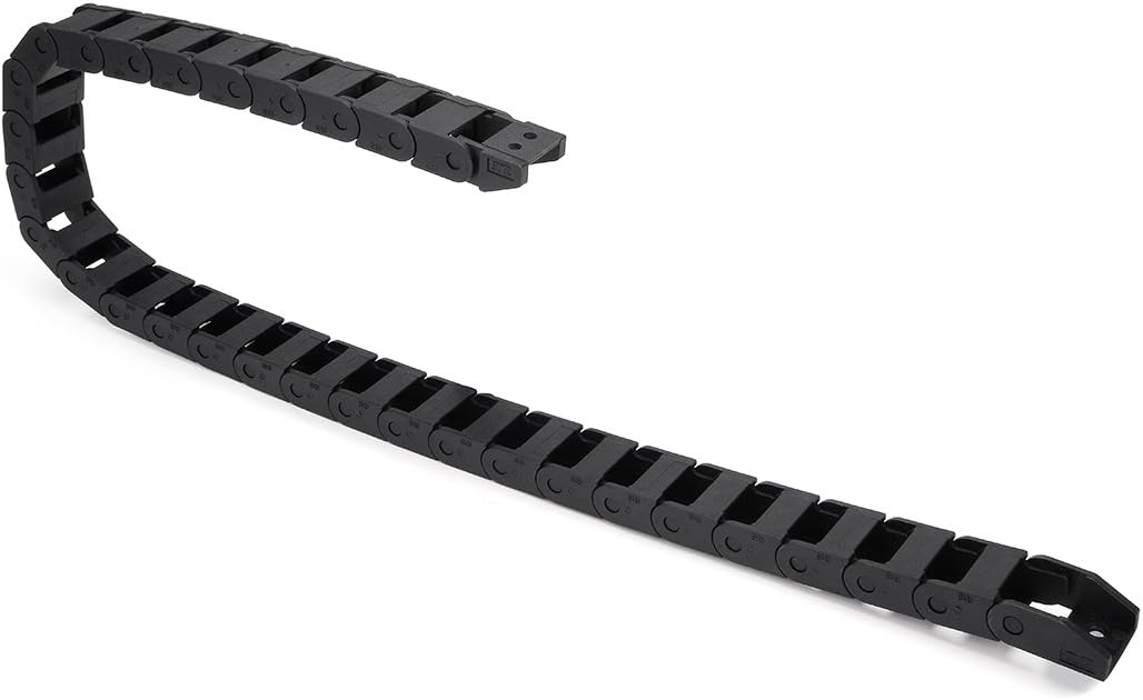 R18 10mm x 15mm(Inner H*Inner W)Black Plastic Cable Wire Carrier Drag Chain 1M Length for CNC