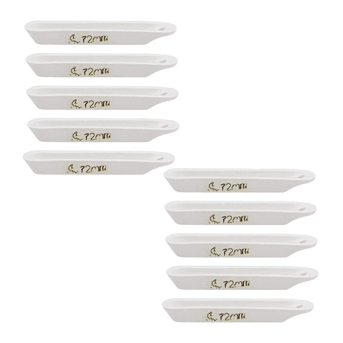 45% Alumina Crucible Boat 1.8ml Sample Holder Furnaces 72x11x9mm 10pcs